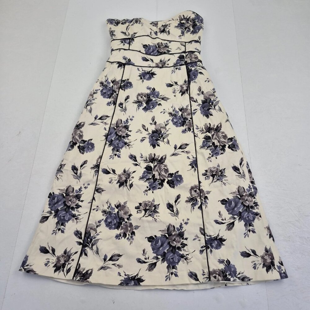 COAST Beige Sleeveless and Buttonless Lace Mid-Length Dress